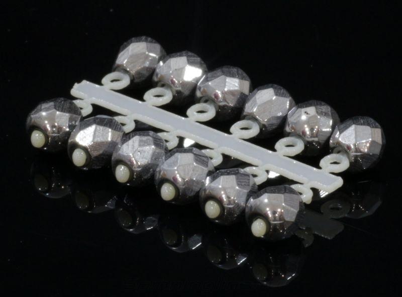 Микро-Бис Кристалл 3.8мм серебро Россия