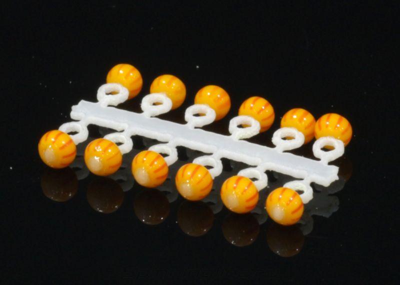 Микро-Бис Шар 3.1мм желто-красный арбуз Россия