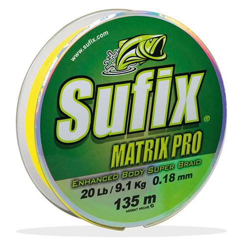 Плетеный шнур Sufix Matrix Pro Yellow 135м - 0.12мм - 4.5кг