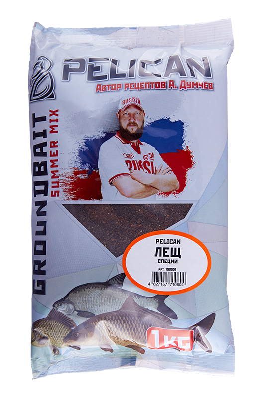 Прикормка летняя Pelican Лещ Специи 1кг