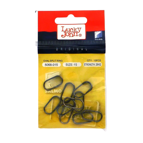 Кольца заводные Lucky John Oval Split Ring 15мм тест 28кг