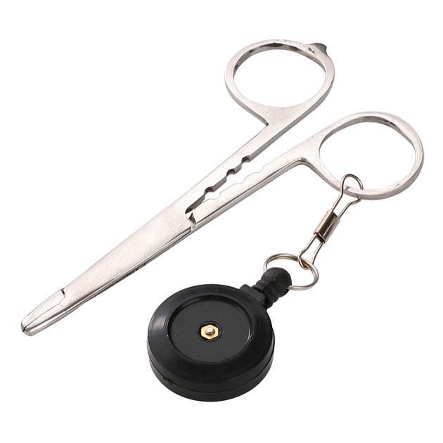 Зажим рыболовный прямой с ретривером Mikado AI-0438