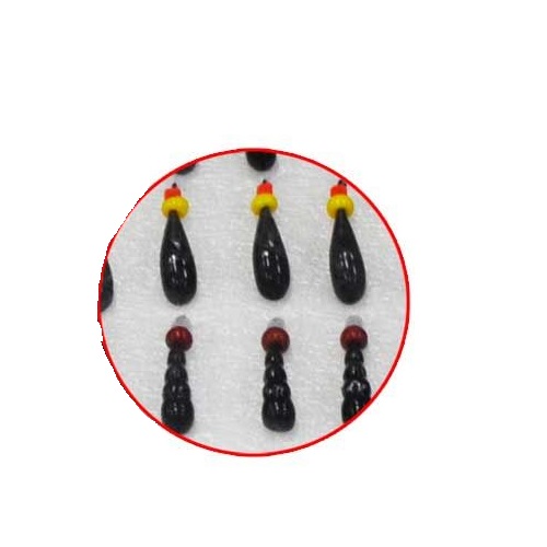 Мормышки свинцовые Уралка №1 черный с бисером набор Россия