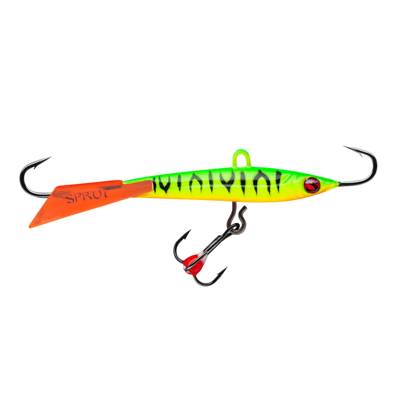 Балансир Sprut Hiko №7 цвет FT + дополнительный тройник с фосфорной каплей