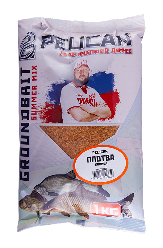 Прикормка летняя Pelican Плотва Корица 1кг