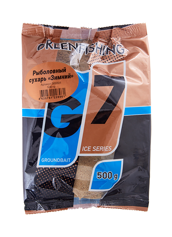 Прикормка зимняя Greenfishing G7 Ice Рыболовный сухарь Зимний 500гр