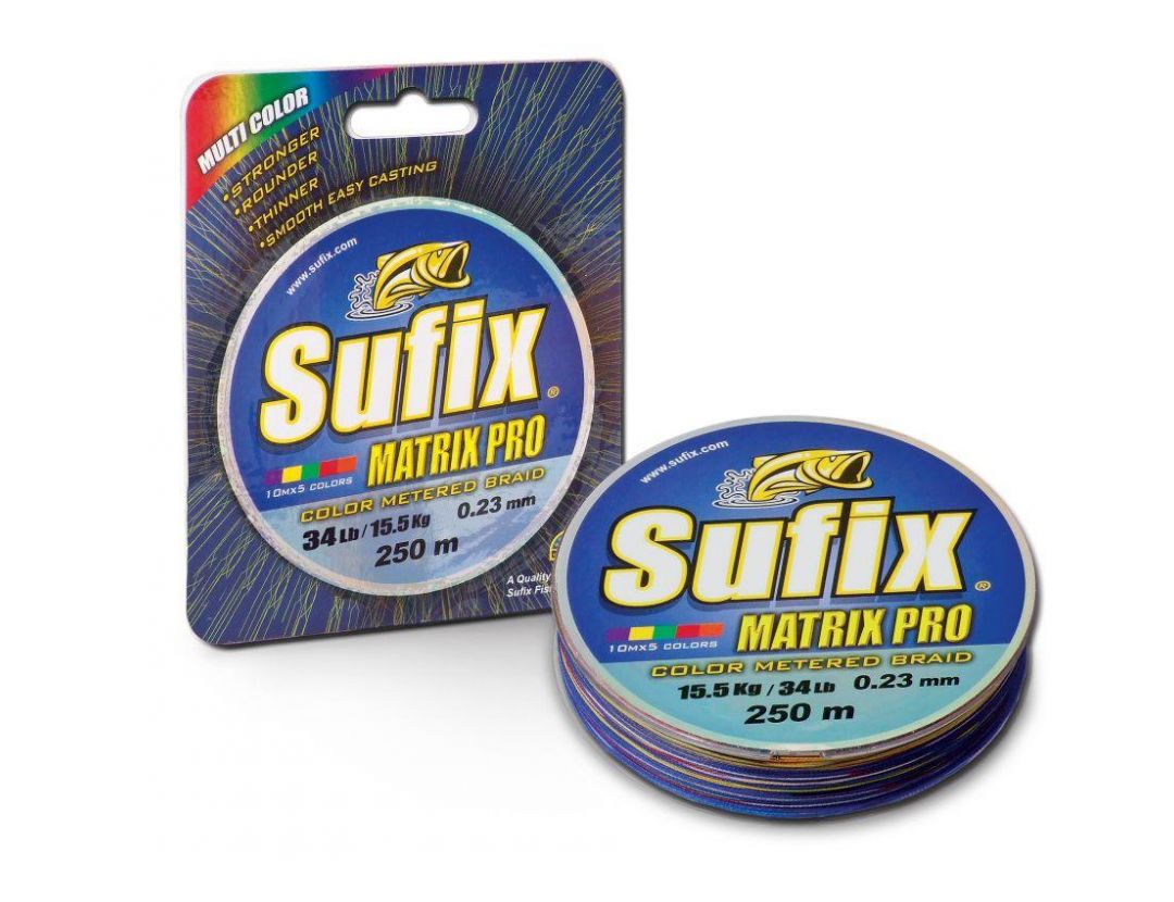 Плетеный шнур Sufix Matrix Pro New Multiсolor 250м - 0.20мм - 18кг