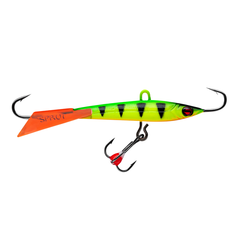 Балансир Sprut Hiko №7 цвет FP + дополнительный тройник с фосфорной каплей