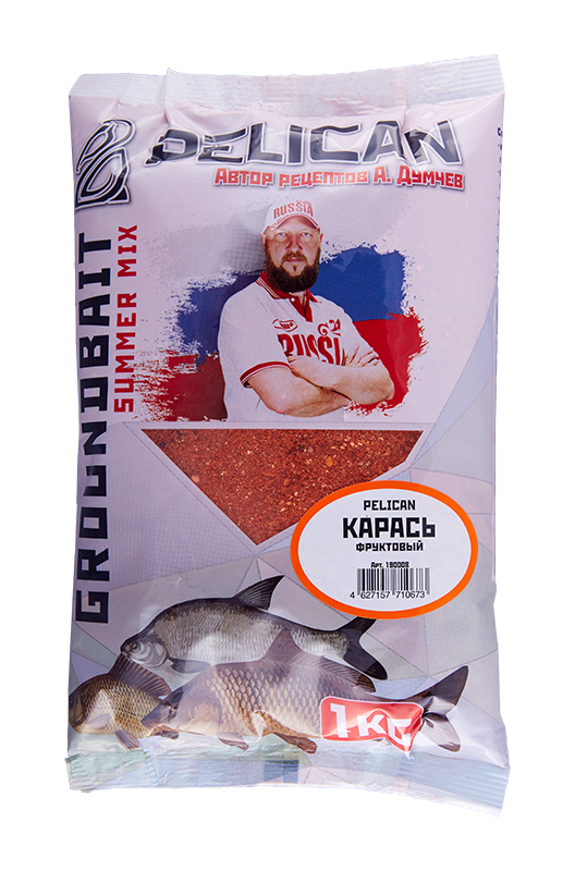 Прикормка летняя Pelican Карась Фруктовый 1кг