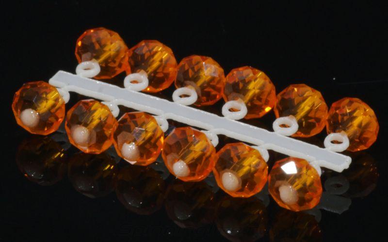Микро-Бис Кристалл 4.2мм оранжевый прозрачный Россия