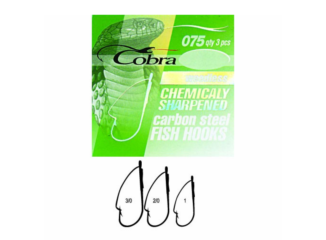Крючки Cobra Weedless C075NSB №1