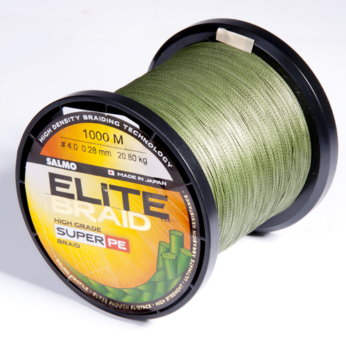 Плетеный шнур Salmo Elite Braid Green 1000м - 0.09мм - 3.5кг