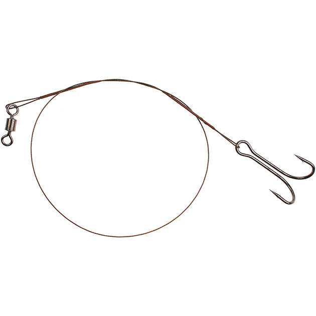 Поводок стальной Mikado X-Plode с двойником 25см - 10кг