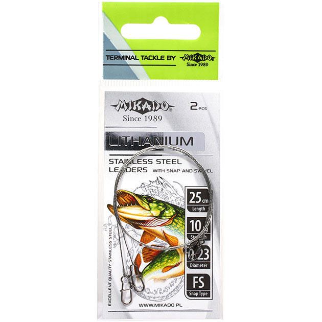 Поводок стальной Mikado Lithanium FS 15см - 10кг
