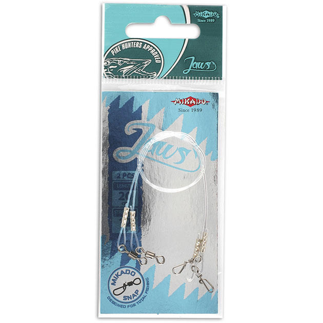 Поводки флюорокарбон Mikado Jaws Strong 25см - 15кг