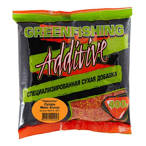 Добавка Greenfishing Pastoncino Сухарь Микс Колор 2мм - 400гр