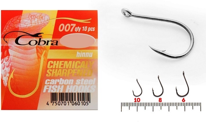 Крючки Cobra Hinnu C007NSB №8