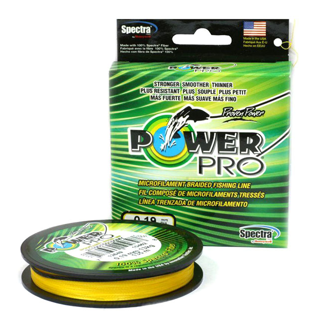 Плетеный шнур Power Pro Hi-Vis Yellow 92м - 0.10мм - 5кг