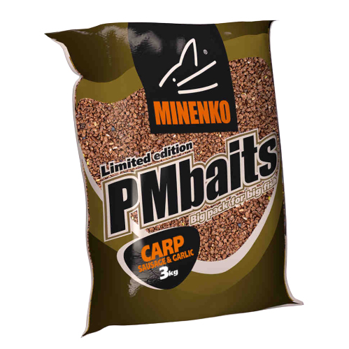 Прикормка летняя Minenko PMbaits Big Pack Carp Sausage&Garlic 3кг