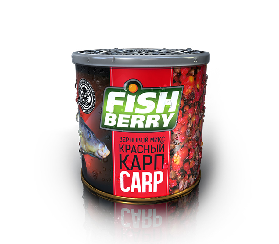 Зерновая смесь FFEM FishBerry Red Carp (клубника) 430мл