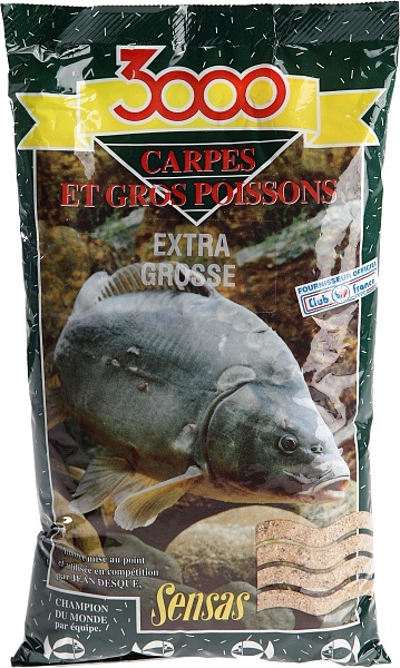 Прикормка летняя Sensas 3000 Carp Extra Grosse 1кг