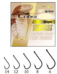 Крючки Cobra Struger C101NSB №12