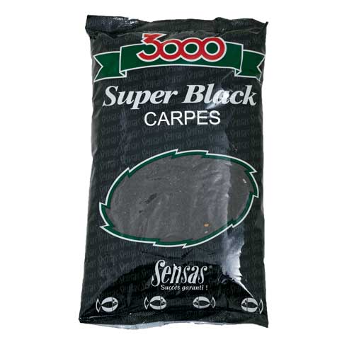 Прикормка летняя Sensas 3000 Super Black Carp 1кг