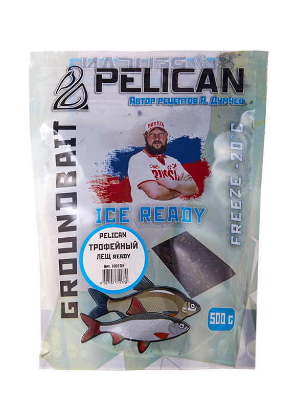 Прикормка зимняя Pelican Ice Ready Трофейный Лещ 500гр