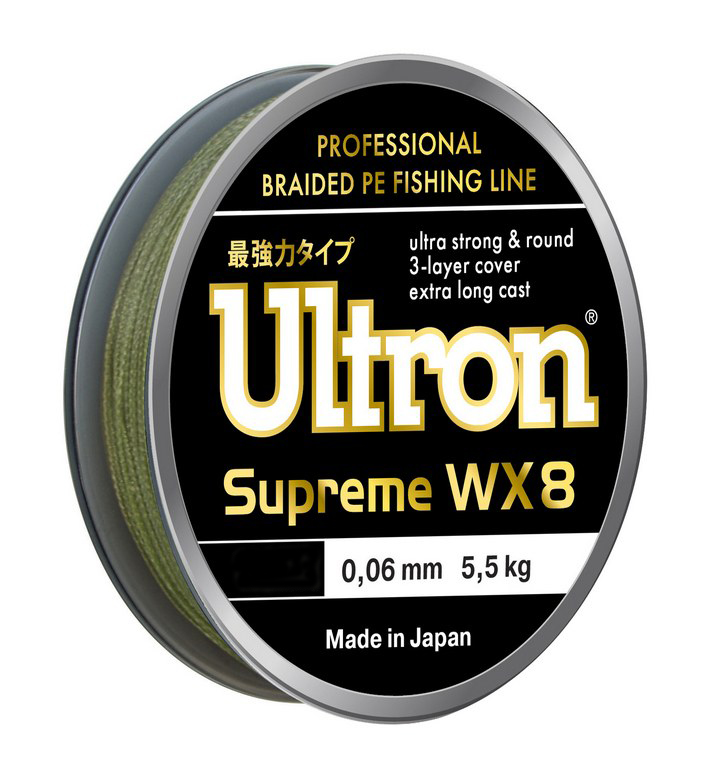 Плетеный шнур Ultron WX 8 Supreme Khaki 100м - 0.37мм - 40кг