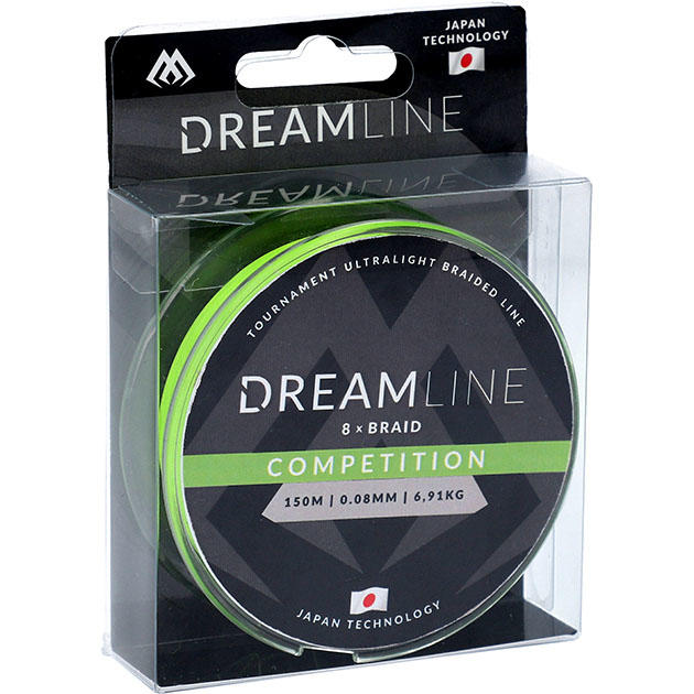 Плетеный шнур Mikado Dreamline Competition Fluo Green 150м - 0.14мм - 12.98кг