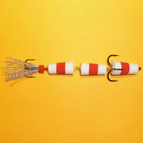 Приманка джиговая Флажок 130 White - Red - White Россия