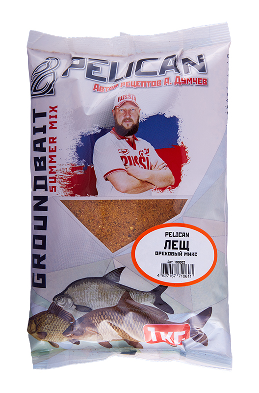 Прикормка летняя Pelican Лещ Ореховый микс 1кг