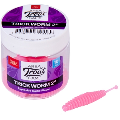 Слаги съедобные искусственные Lucky John Pro Series Trick Worm 2.5in 63.5 - F05