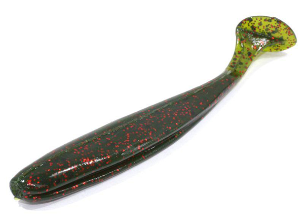 Приманка Allvega Blade Shad 100 - green pumpkin red flake