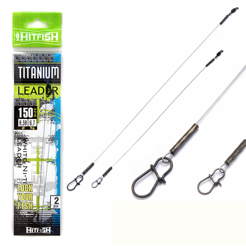 Поводок титановый Hitfish Titanium Leader (белый) 150см - 0.35мм - 12.6кг