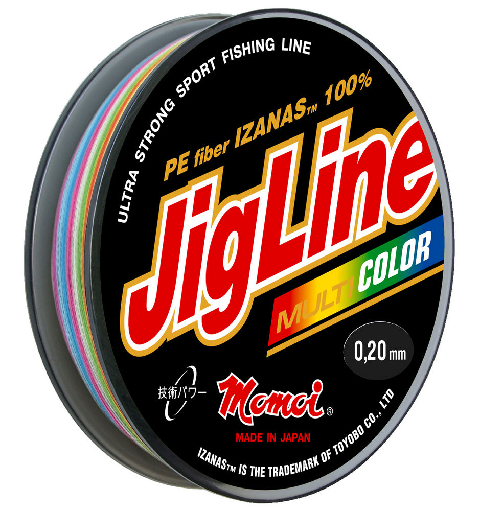 Плетеный шнур Momoi JigLine Multicolor 100м - 0.10мм - 7кг