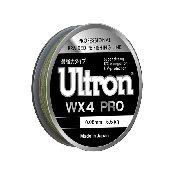Плетеный шнур Ultron WX 4 Pro Khaki 100м - 0.10мм - 6кг