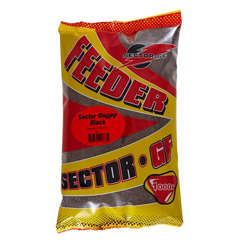 Прикормка летняя Greenfishing Sector-GF Фидер Black 1кг