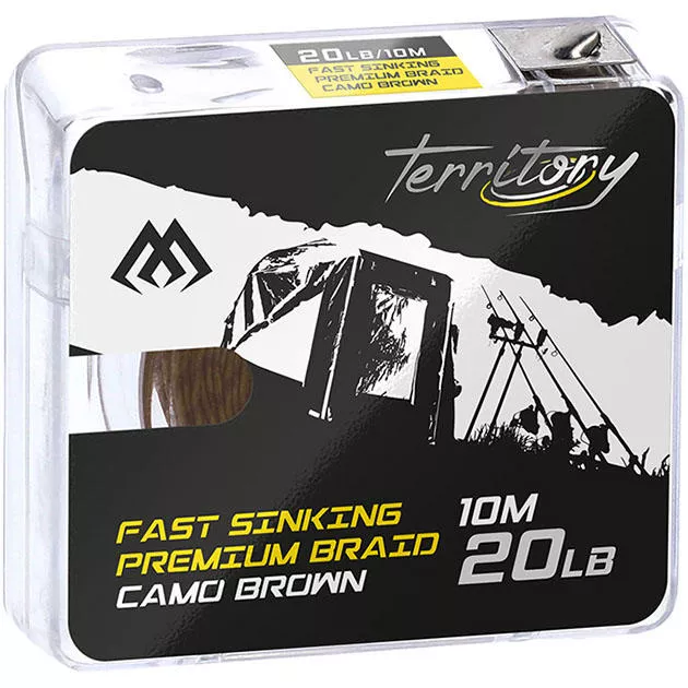 Поводковый материал Mikado Territory Fast Sinking Premium Braid 10м - 20lb/9кг brown