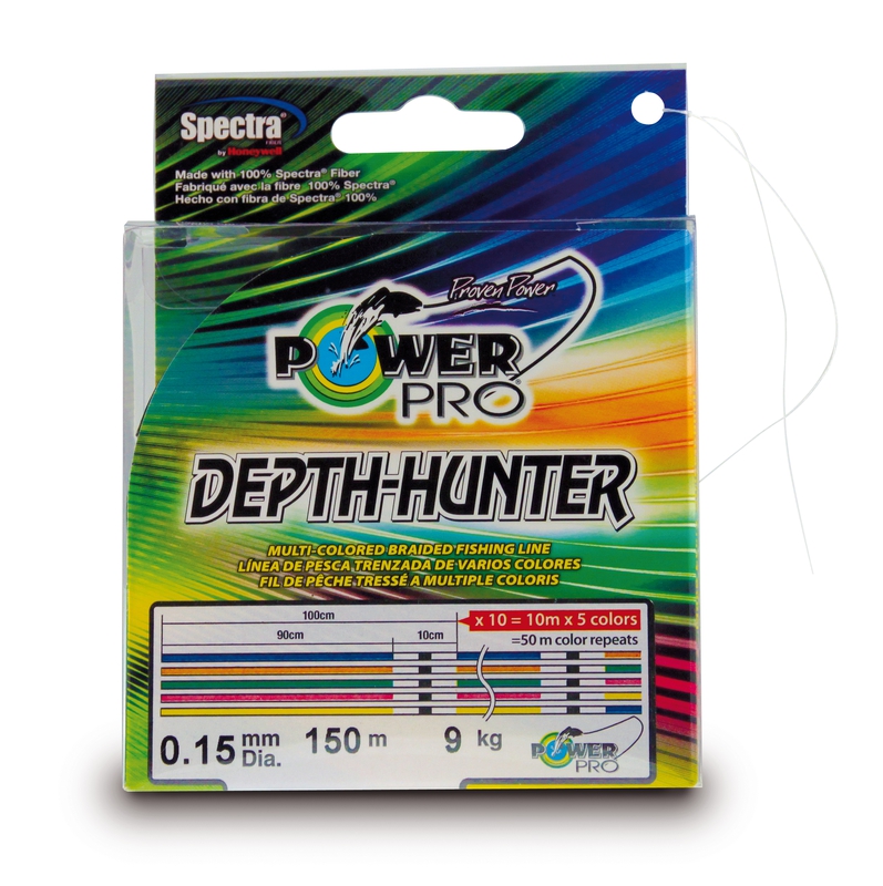 Плетеный шнур Power Pro Depth Hunter Multicolor 150м - 0.13мм - 8кг
