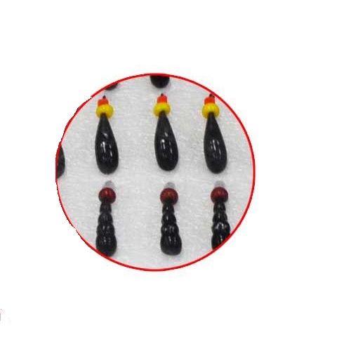 Мормышки свинцовые Уралка №2 черный с бисером набор Россия