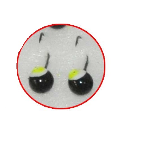 Мормышки свинцовые Шар черный с люминофором диаметр 4мм набор Россия