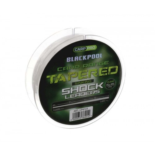 Шок лидер Carp Pro Blackpool Sink Tapered Mono 0.225-0.55мм - 5х15м
