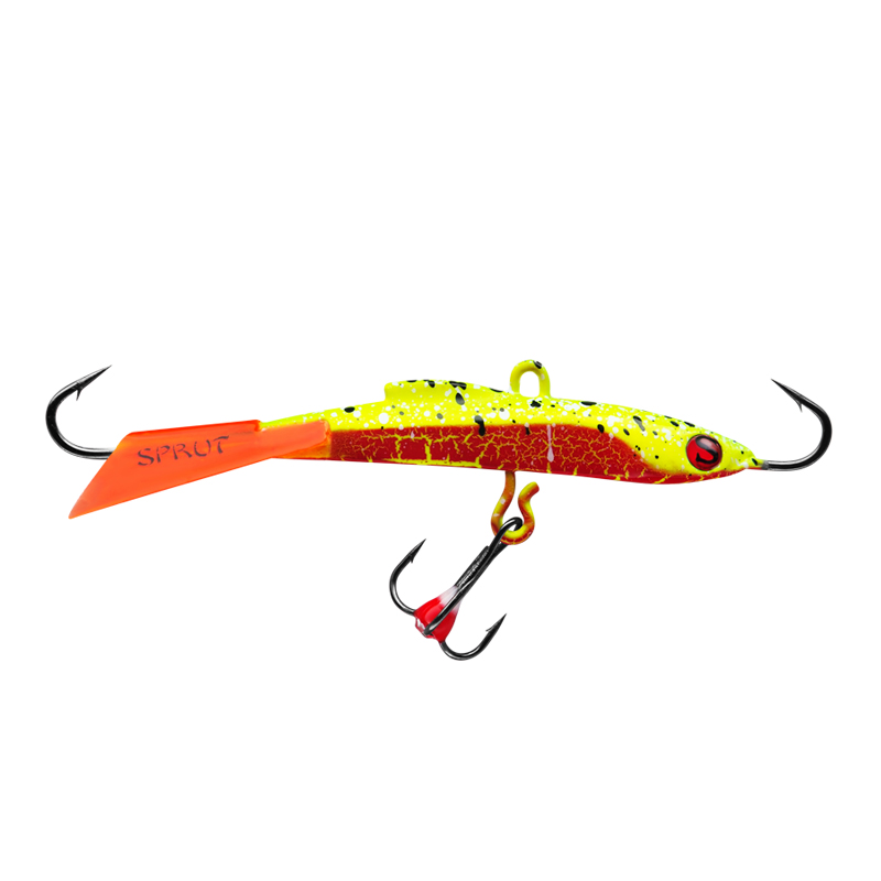 Балансир Sprut Usuri №7 цвет RLSPK + дополнительный тройник с фосфорной каплей