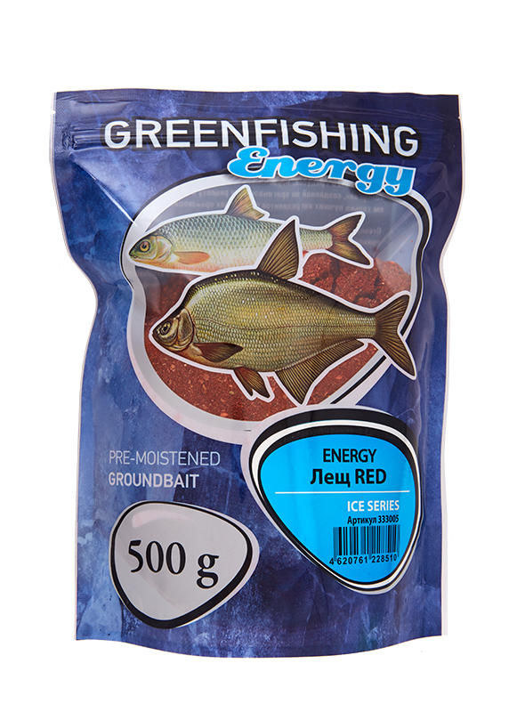 Прикормка зимняя Greenfishing Energy Ice Лещ Red 500гр