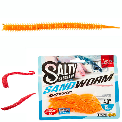 Приманка Lucky John Salt Water Sandworm 4.0in 100 - F29