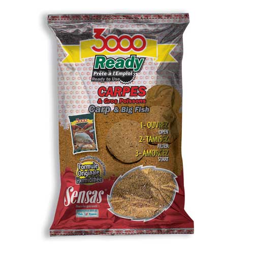 Прикормка летняя Sensas 3000 Ready Carpes 1.25кг