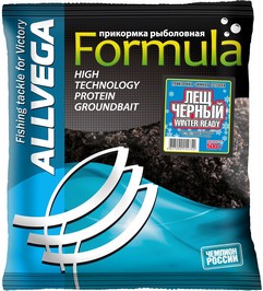 Прикормка зимняя готовая Allvega Formula Winter Ready Лещ Черный 500гр
