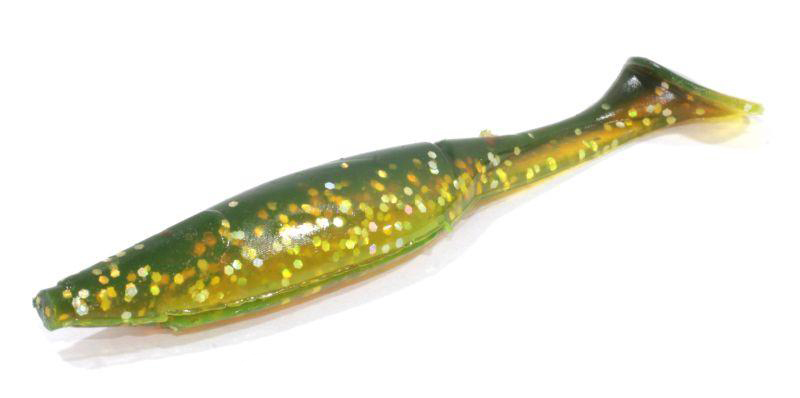 Приманка Allvega Belly Dance Shad 70 - green oil confetti