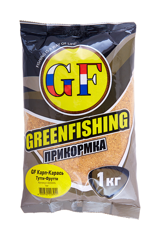 Прикормка летняя Greenfishing GF Карп/Карась Тутти-Фрутти 1кг